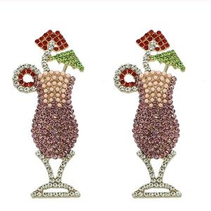 🆕 Cato Pink and Red Cocktail Earrings